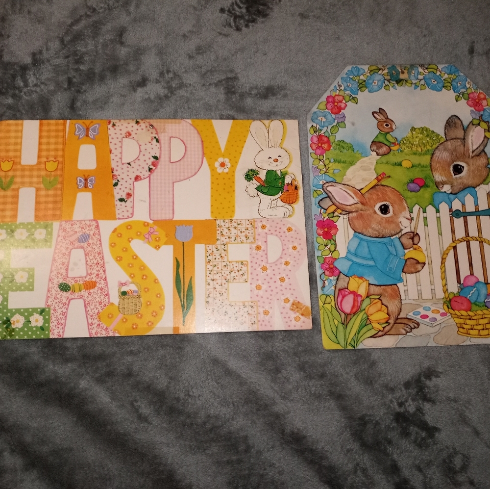 Easter Bunny and Happy Easter Sign Set